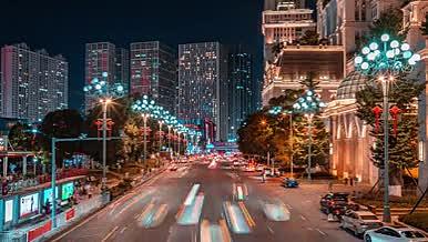 贵阳城市车流夜景延时视频的预览图